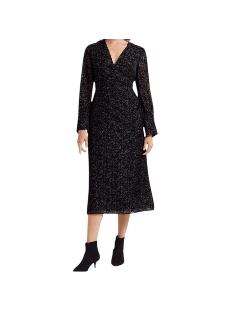 Club Monaco Dotted Midi Dress Size 2